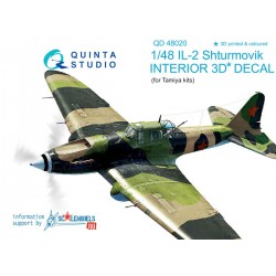 QUINTA STUDIO QD48020 1/48 IL-2 3D-Printed & coloured Interior on decal paper (for Tamiya kit)
