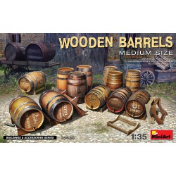 MINIART 35630 1/35 Wooden Barrels. Medium Size