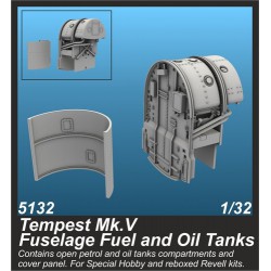 CMK 5132 1/32 Tempest Mk.V Fuselage Fuel and Oil Tanks