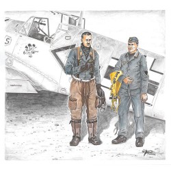 CMK F72369 1/72 Bf 109E ace A. Galland and mechanic