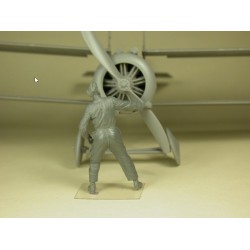 COPPER STATE MODEL F32027 1/32 RFC Air Mechanic spinning the propeller