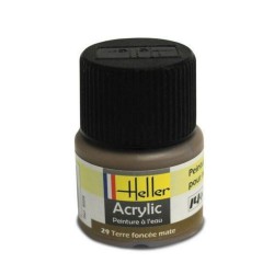 HELLER 9029 Peinture Acrylique 029 Terre Foncee Mat 12ml