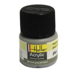 HELLER 9040 Peinture Acrylique 040 Gris Pale Brillant 12ml