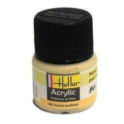 HELLER 9041 Peinture Acrylique 041 Ivoire Brillant 12ml