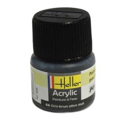 HELLER 9066 Peinture Acrylique 066 Gris Brun Olive Mat 12ml