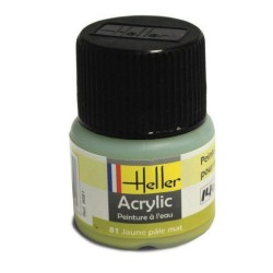 HELLER 9081 Peinture Acrylique 081 Jaune Pale Mat 12ml