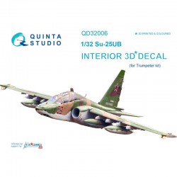 QUINTA STUDIO QD32006 1/32 Su-25UB 3D-Printed & col. Int. on decal paper