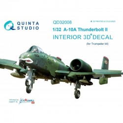 QUINTA STUDIO QD32008 1/32 A-10A 3D-Printed & col. Int. on decal paper
