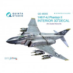 QUINTA STUDIO QD48055 1/48 F-4J 3D-Printed & col. Int. on decal paper