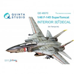 QUINTA STUDIO QD48070 1/48 F-14D 3D-Printed & col. Int. on decal paper