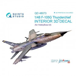 QUINTA STUDIO QD48073 1/48 F-105G 3D-Printed & col. Int. on decal paper