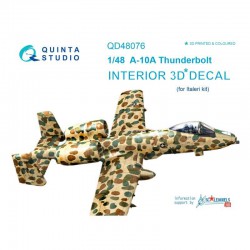 QUINTA STUDIO QD48076 1/48 A-10A 3D-Printed & col. Int. on decal paper
