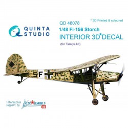QUINTA STUDIO QD48078 1/48 Fi-156 3D-Printed & col. Int. on decal paper