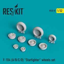 RESKIT RS32-0008 1/32 F-104 (A/B/C/D) Starfighter wheels set