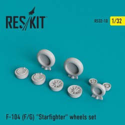 RESKIT RS32-0010 1/32 F-104 (F/G) Starfighter wheels set