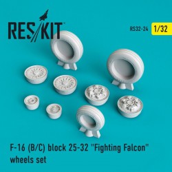 RESKIT RS32-0024 1/32 F-16 (B/C) block 25-32 Fighting Falcon whee