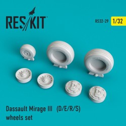 RESKIT RS32-0029 1/32 Mirage III (D/E/R/S) wheels set