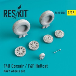 RESKIT RS32-0106 1/32 F4U Corsair / F6F Hellcat NAVY wheels set