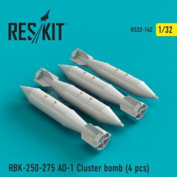 RESKIT RS32-0142 1/32 RBK-250-275 AO-1 Cluster bomb (4 pcs)(Su-25)