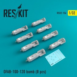 RESKIT RS32-0156 1/32 OFAB-100-120 bomb (8 pcs) Su-7