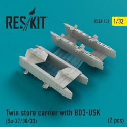 RESKIT RS32-0159 1/32 Twin store carrier with BD3-USK (Su-27/30/33)