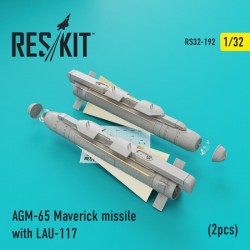 RESKIT RS32-0192 1/32 AGM-65 Maverick missile with LAU-117 (2pcs)
