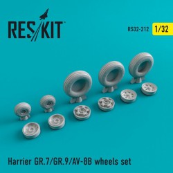 RESKIT RS32-0212 1/32 Harrier GR.7/GR.9/AV-8B wheels set