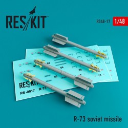 RESKIT RS48-0017 1/48 R-73 soviet missile (4 pcs) (Su-27/30/33/34)