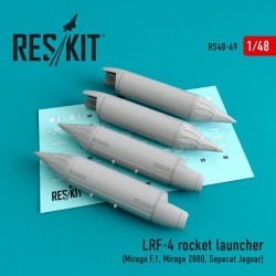 RESKIT RS48-0049 1/48 LRF-4 rocket launcher (4 pcs) (Mirage F.1)