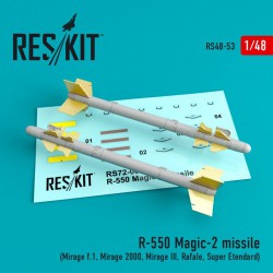 RESKIT RS48-0053 R-550 Magic-2 missile (4 pcs) (Mirage F.1)