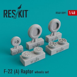 RESKIT RS48-0091 1/48 F-22A Raptor wheels set