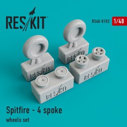 RESKIT RS48-0103 1/48 Spitfire - 4 spoke wheels set