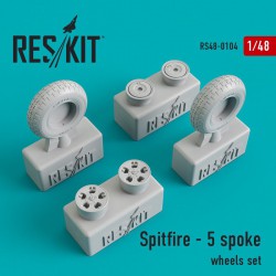 RESKIT RS48-0104 1/48 Spitfire - 5 spoke wheels set