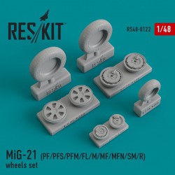RESKIT RS48-0122 1/48 MiG-21 (PF/PFS/PFM/FL/M/MF/MFN/SM/R) wheels