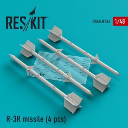 RESKIT RS48-0136 1/48 R-3R missile (4 pcs) (MiG-21