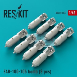 RESKIT RS48-0137 1/48 ZAB-100-105 bomb (8 pcs) (Su-7