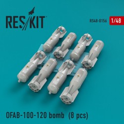 RESKIT RS48-0156 1/48 OFAB-100-120 bomb (8 pcs) Su-7