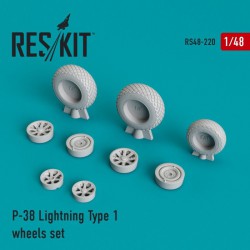 RESKIT RS48-0220 1/48 P-38 Lightning Type 1 wheels set
