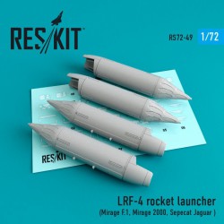 RESKIT RS72-0049 1/72 LRF-4 rocket launcher (4 pcs) (Mirage F.1)