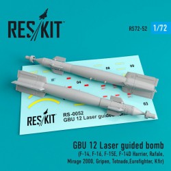 RESKIT RS72-0052 1/72 GBU 12 Laser guided bomb (2 pcs) (F-14