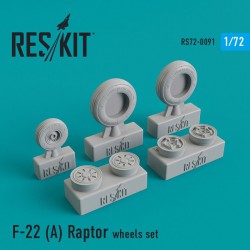 RESKIT RS72-0091 1/72 F-22A Raptor wheels set