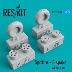 RESKIT RS72-0104 1/72 Spitfire - 5 spoke wheels set