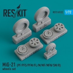 RESKIT RS72-0122 1/72 MiG-21 (PF/PFS/PFM/FL/M/MF/MFN/SM/R) wheels