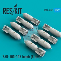 RESKIT RS72-0137 1/72 ZAB-100-105 bomb (8 pcs) (Su-7