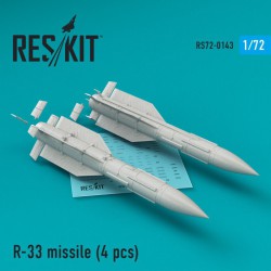 RESKIT RS72-0143 1/72 R-33 missile (4 pcs) (MiG-31)
