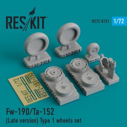 RESKIT RS72-0151 1/72 Fw-190/Ta-152 (Late version) Type 1 wheels