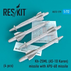 RESKIT RS72-0179 1/72 Kh-25ML (AS-10 Karen) missile with APU-68