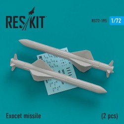 RESKIT RS72-0195 1/72 Exocet missile (2 PCS) Super Etendard