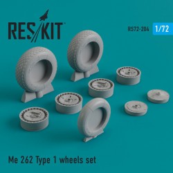 RESKIT RS72-0204 1/72 Me.262 Type 1 wheels set
