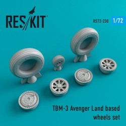 RESKIT RS72-0230 1/72 TBM-3 Avenger Land based wheels set
